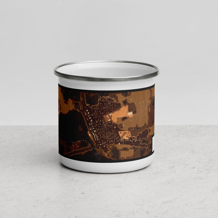 Front View Custom Branford Florida Map Enamel Mug in Ember