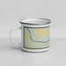 Left View Custom Branford Florida Map Enamel Mug in Woodblock