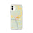 Custom iPhone 11 Branford Florida Map Phone Case in Woodblock