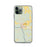 Custom iPhone 11 Pro Branford Florida Map Phone Case in Woodblock