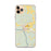 Custom iPhone 11 Pro Max Branford Florida Map Phone Case in Woodblock