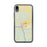 Custom iPhone XR Branford Florida Map Phone Case in Woodblock