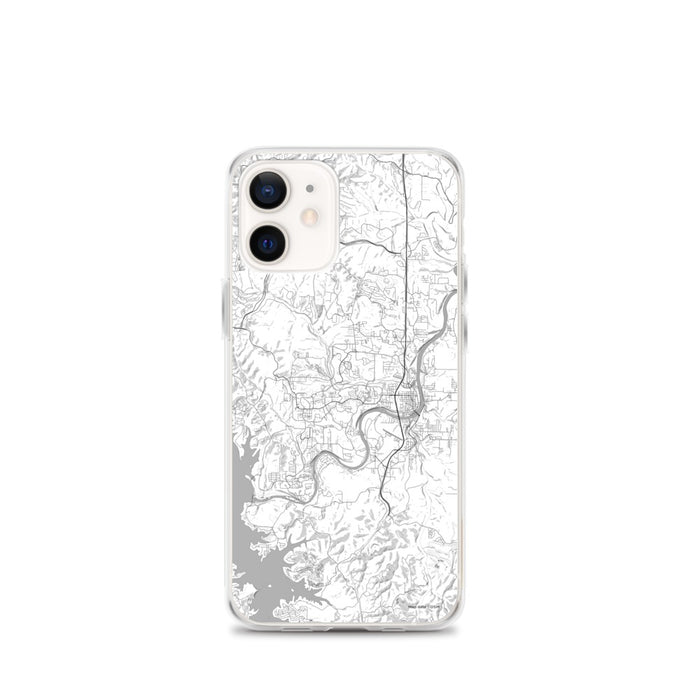 Custom iPhone 12 mini Branson Missouri Map Phone Case in Classic
