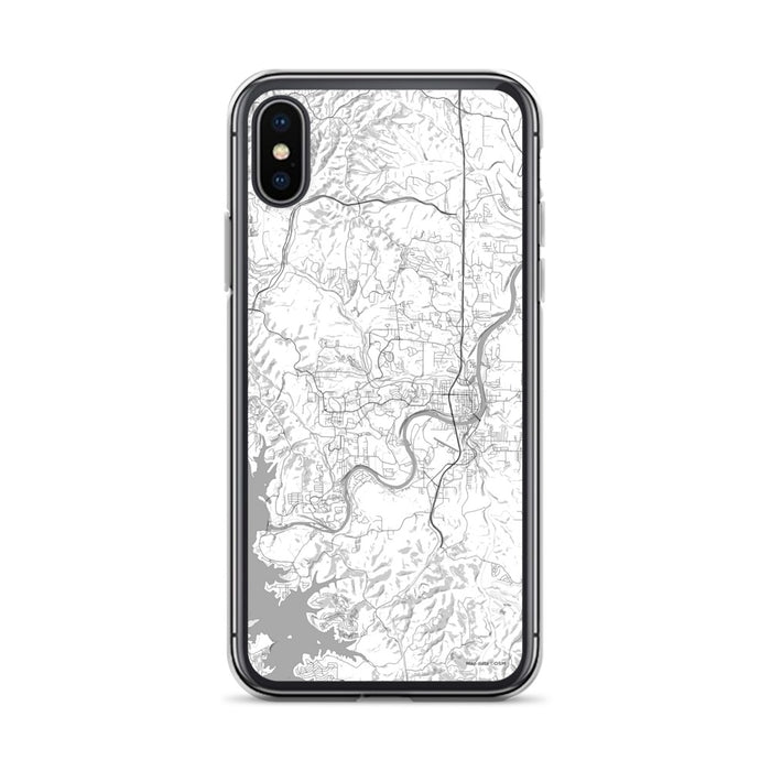 Custom iPhone X/XS Branson Missouri Map Phone Case in Classic
