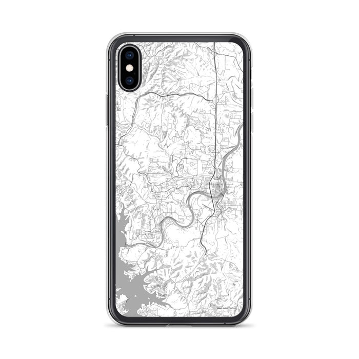 Custom iPhone XS Max Branson Missouri Map Phone Case in Classic