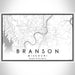 Branson Missouri Map Print Landscape Orientation in Classic Style With Shaded Background