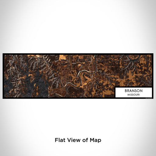 Flat View of Map Custom Branson Missouri Map Enamel Mug in Ember