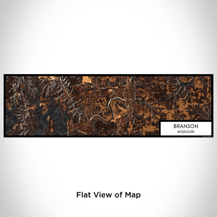 Flat View of Map Custom Branson Missouri Map Enamel Mug in Ember