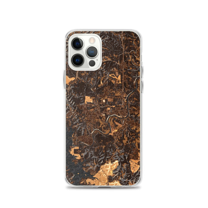 Custom iPhone 12 Pro Branson Missouri Map Phone Case in Ember