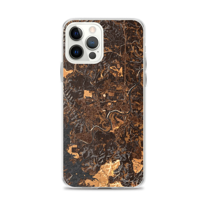 Custom iPhone 12 Pro Max Branson Missouri Map Phone Case in Ember