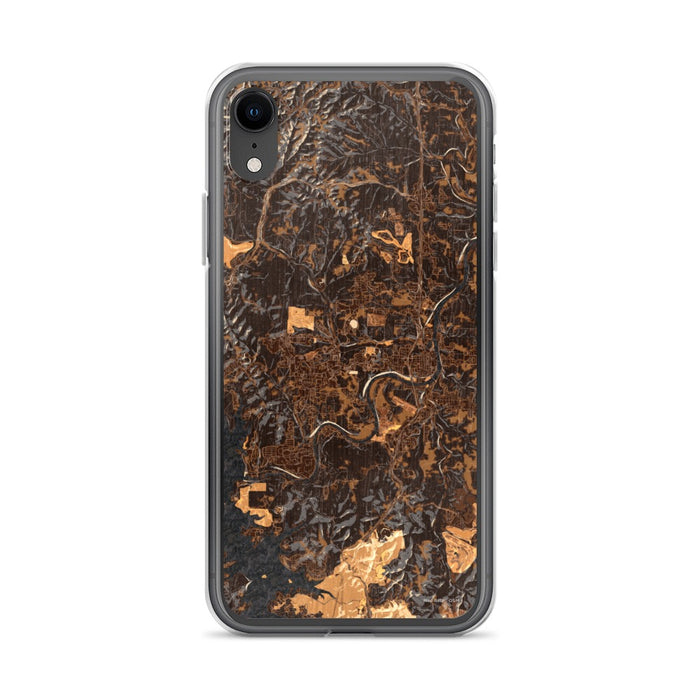 Custom iPhone XR Branson Missouri Map Phone Case in Ember