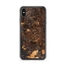Custom iPhone XS Max Branson Missouri Map Phone Case in Ember
