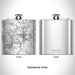 Rendered View of Branson Missouri Map Engraving on 6oz Stainless Steel Flask