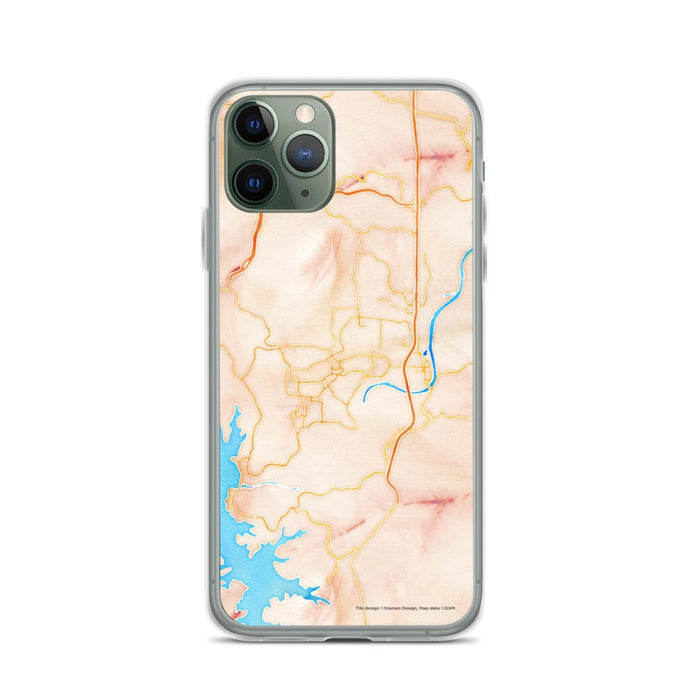 Custom iPhone 11 Pro Branson Missouri Map Phone Case in Watercolor