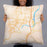 Person holding 22x22 Custom Branson Missouri Map Throw Pillow in Watercolor