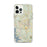 Custom iPhone 12 Pro Max Branson Missouri Map Phone Case in Woodblock