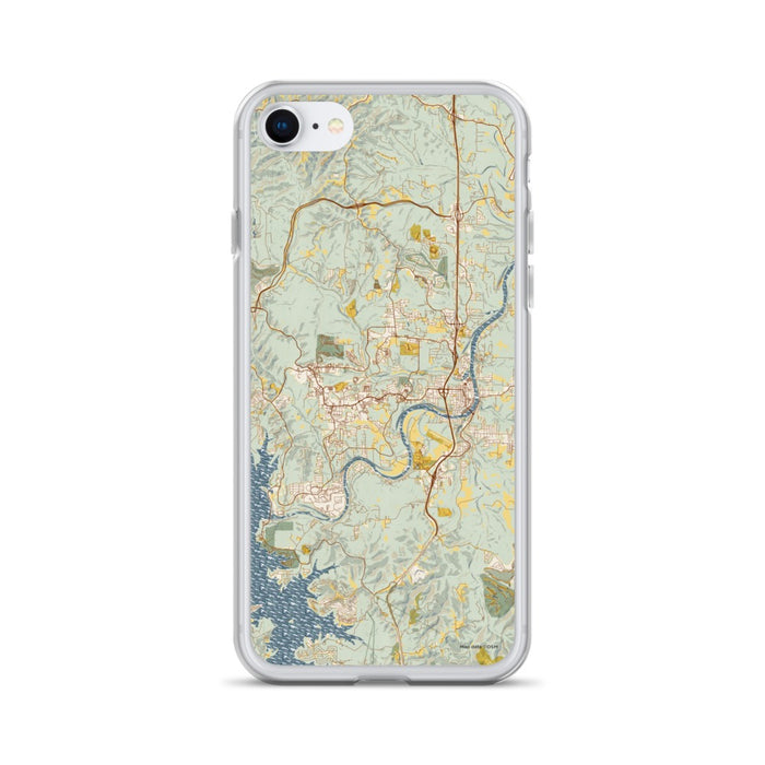 Custom iPhone SE Branson Missouri Map Phone Case in Woodblock