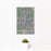 12x18 Brasstown Bald Georgia Map Print Portrait Orientation in Afternoon Style With Small Cactus Plant in White Planter