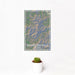 12x18 Brasstown Bald Georgia Map Print Portrait Orientation in Afternoon Style With Small Cactus Plant in White Planter