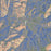 Brasstown Bald Georgia Map Print in Afternoon Style Zoomed In Close Up Showing Details