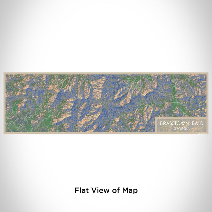 Flat View of Map Custom Brasstown Bald Georgia Map Enamel Mug in Afternoon