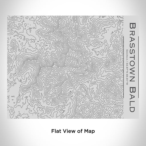 Rendered View of Brasstown Bald Georgia Map Engraving on 20oz Stainless Steel Insulated Bottle with Bamboo Top