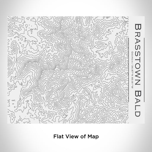 Rendered View of Brasstown Bald Georgia Map Engraving on 20oz Stainless Steel Insulated Bottle with Bamboo Top in White