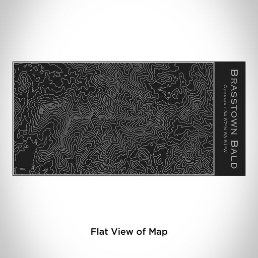 Rendered View of Brasstown Bald Georgia Map Engraving on 17oz Stainless Steel Insulated Cola Bottle in Black