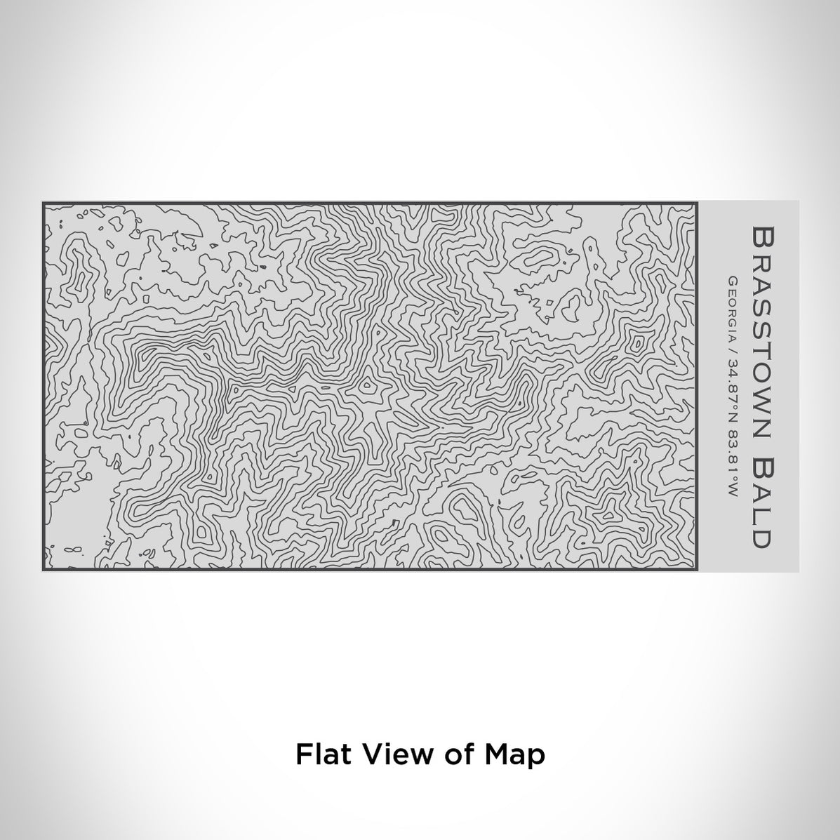 Brasstown Bald Engraved Topographic Map Insulated Bottle — JACE Maps