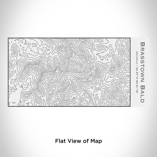 Rendered View of Brasstown Bald Georgia Map Engraving on 17oz Stainless Steel Insulated Cola Bottle in White