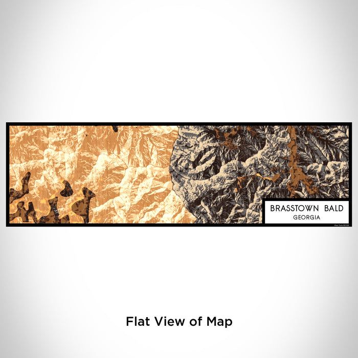 Flat View of Map Custom Brasstown Bald Georgia Map Enamel Mug in Ember