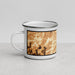 Left View Custom Brasstown Bald Georgia Map Enamel Mug in Ember