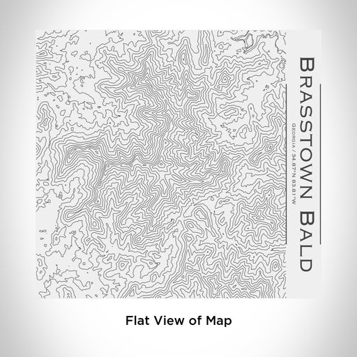 Rendered View of Brasstown Bald Georgia Map Engraving on 17oz Stainless Steel Insulated Tumbler in White