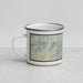Left View Custom Brasstown Bald Georgia Map Enamel Mug in Woodblock