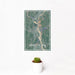 12x18 Brattleboro Vermont Map Print Portrait Orientation in Afternoon Style With Small Cactus Plant in White Planter