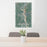 24x36 Brattleboro Vermont Map Print Portrait Orientation in Afternoon Style Behind 2 Chairs Table and Potted Plant