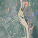 Brattleboro Vermont Map Print in Afternoon Style Zoomed In Close Up Showing Details
