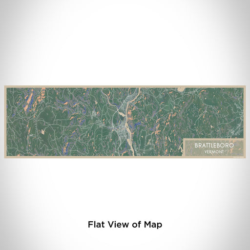 Flat View of Map Custom Brattleboro Vermont Map Enamel Mug in Afternoon