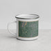 Left View Custom Brattleboro Vermont Map Enamel Mug in Afternoon