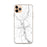 Custom iPhone 11 Pro Max Brattleboro Vermont Map Phone Case in Classic
