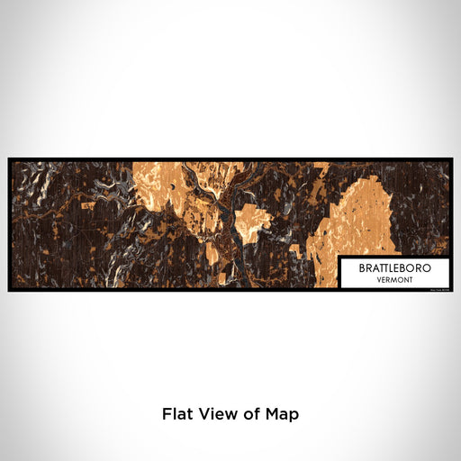 Flat View of Map Custom Brattleboro Vermont Map Enamel Mug in Ember