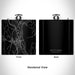 Rendered View of Brattleboro Vermont Map Engraving on 6oz Stainless Steel Flask in Black