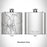 Rendered View of Brattleboro Vermont Map Engraving on 6oz Stainless Steel Flask