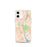 Custom iPhone 12 mini Brattleboro Vermont Map Phone Case in Watercolor