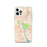 Custom iPhone 12 Pro Brattleboro Vermont Map Phone Case in Watercolor