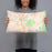 Person holding 20x12 Custom Brattleboro Vermont Map Throw Pillow in Watercolor