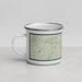 Left View Custom Brattleboro Vermont Map Enamel Mug in Woodblock
