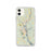 Custom iPhone 11 Brattleboro Vermont Map Phone Case in Woodblock