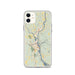 Custom iPhone 11 Brattleboro Vermont Map Phone Case in Woodblock