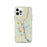 Custom iPhone 12 Pro Brattleboro Vermont Map Phone Case in Woodblock